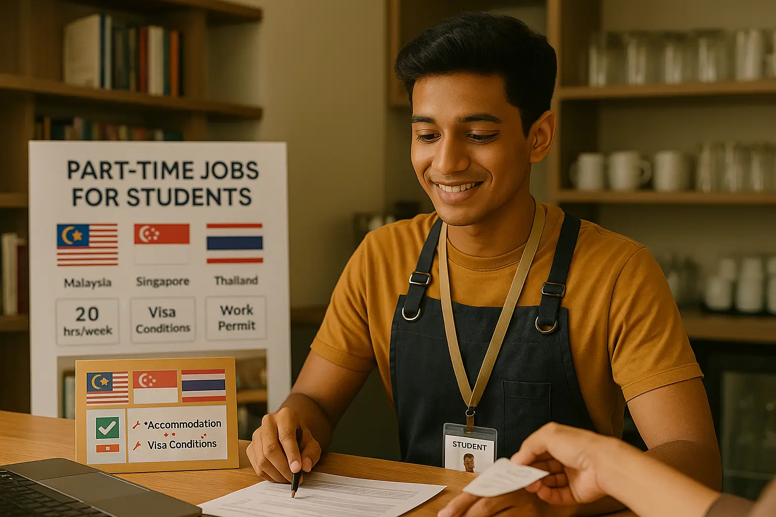Student working part time
